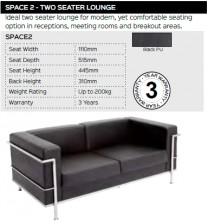 Space2   Two Seater Lounge Specifications